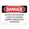 Signmission OSHA Danger Sign, 7" Height, 10" Width, Do Not Enter When Light Is Flashing Hazmat, Landscape OS-DS-D-710-L-2142 - alternate 1
